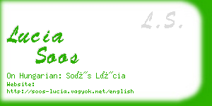 lucia soos business card